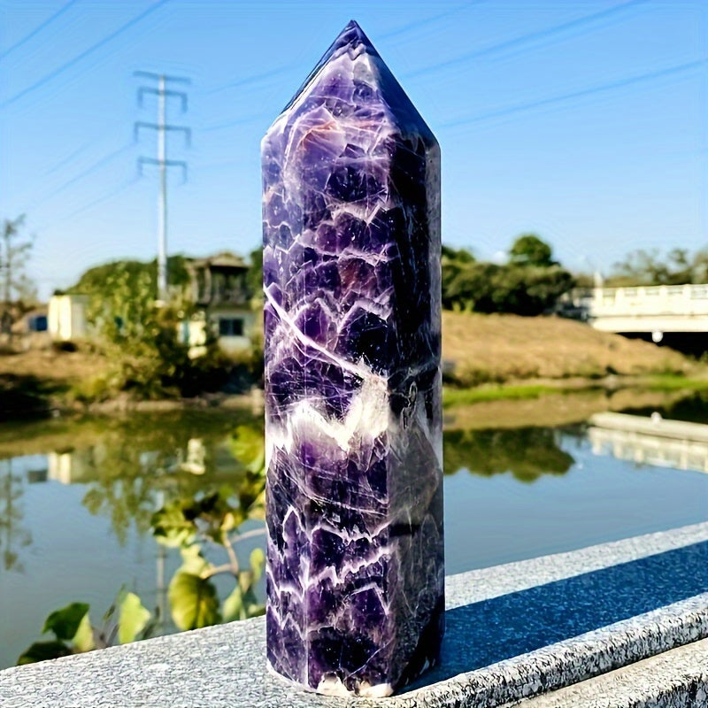 Amethyst Kristalli Obelisk Qalam Uchi Minerali Namuna Sogʻishtirish va Dekor uchun
