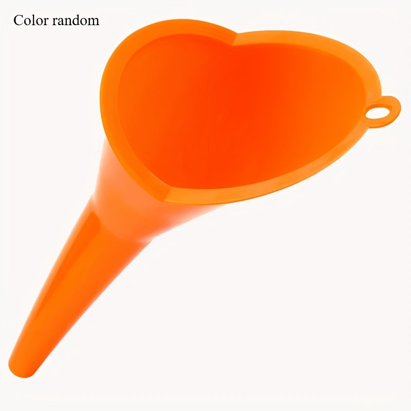 Universal Plastic Oil Funnel for Gasoline and Motorcycles, Anti-splash, Long Stem