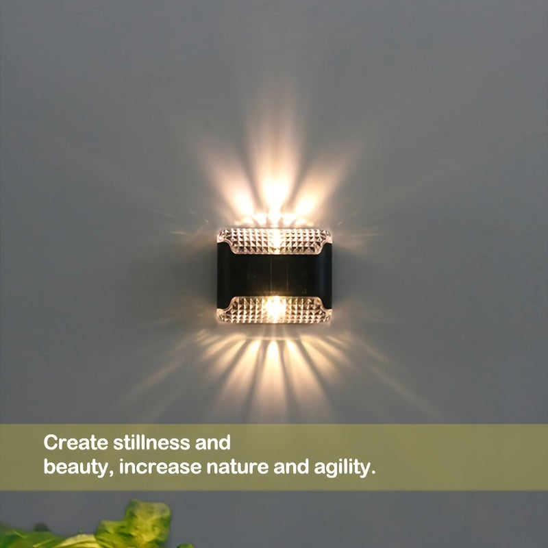 Наружная солнечная настенная лампа декоративная светильник вверх и вниз для кемпинга, автодома