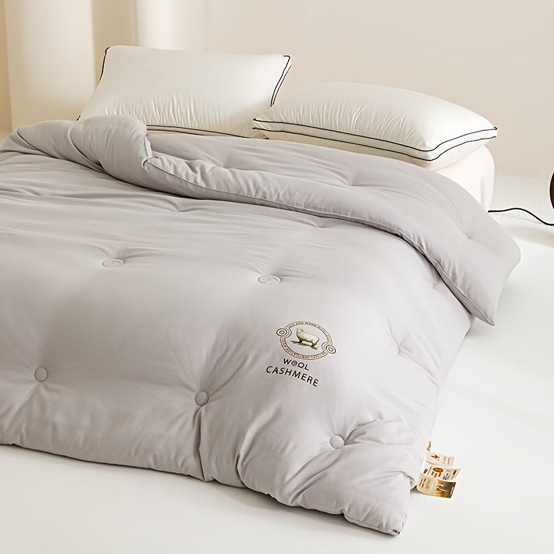 Всесезонное полиэстеровое одеяло с шерстяной набивкой для спальни или гостиной