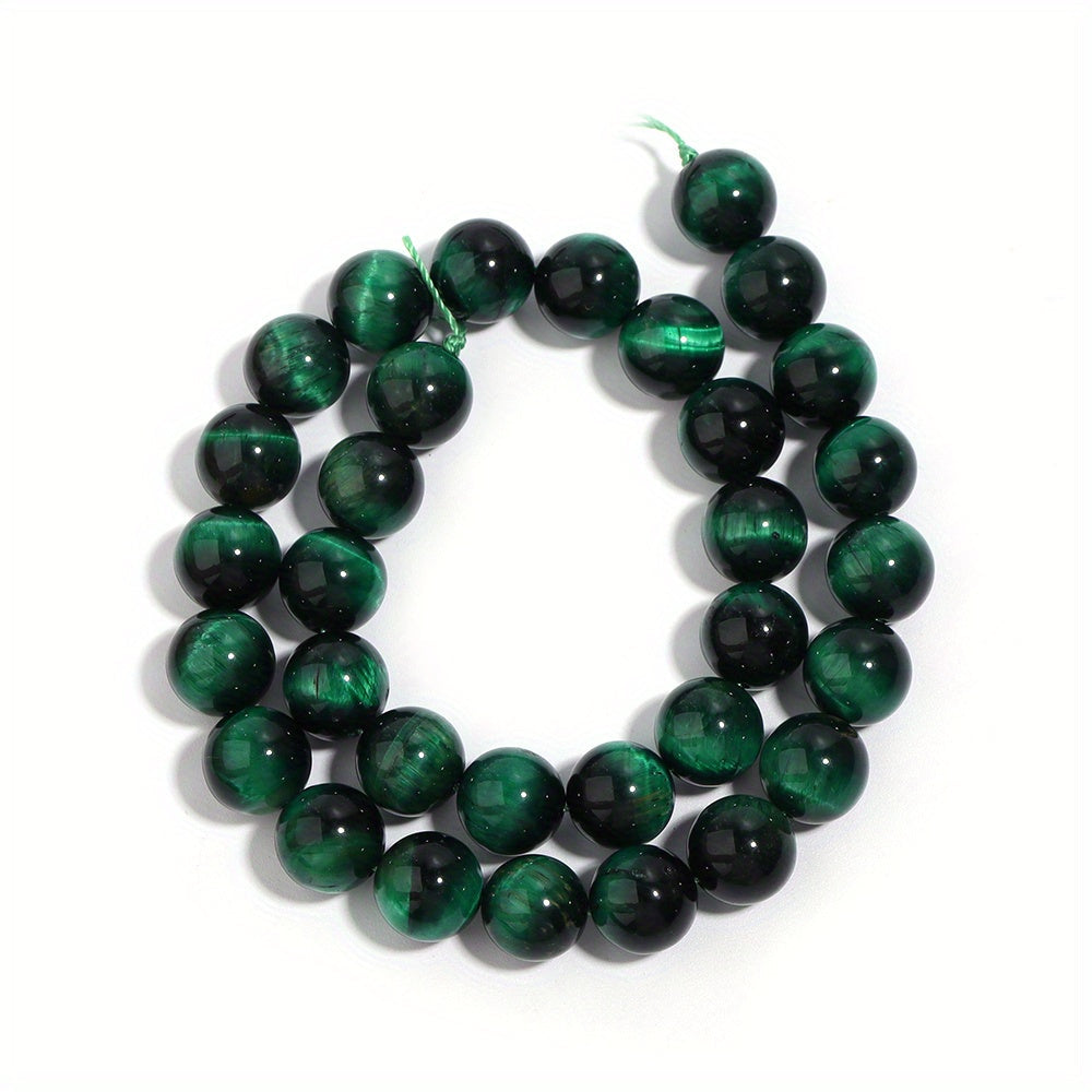 Green Tiger's Eye Beads 4-12mm Natural Stone for Jewelry Making 1 Strand