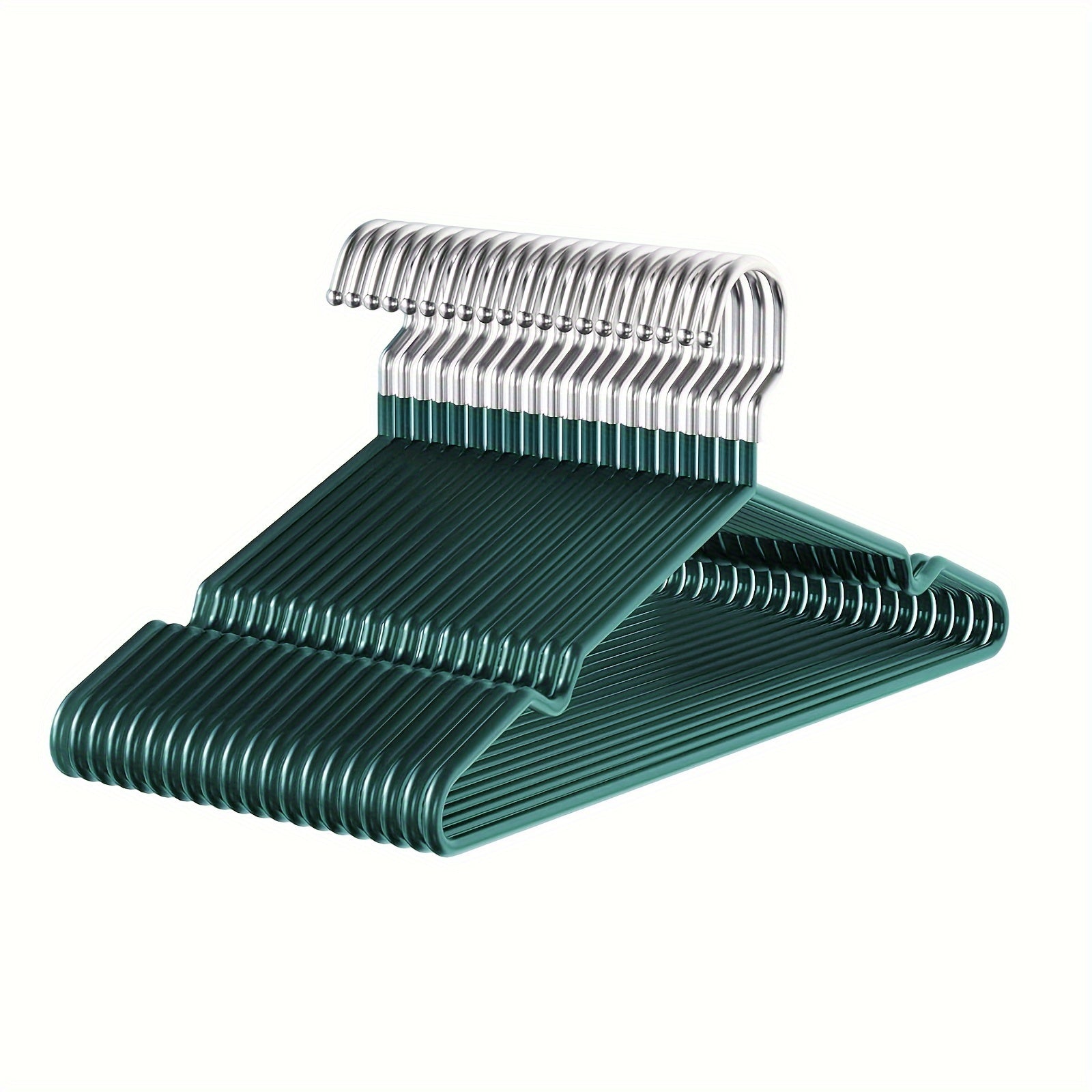 Pack of 10/20/60 Heavy Duty Metal Clothes Hangers with Non-Slip Rubber Coating Space-Saving Sturdy for Shirts Skirts Coats