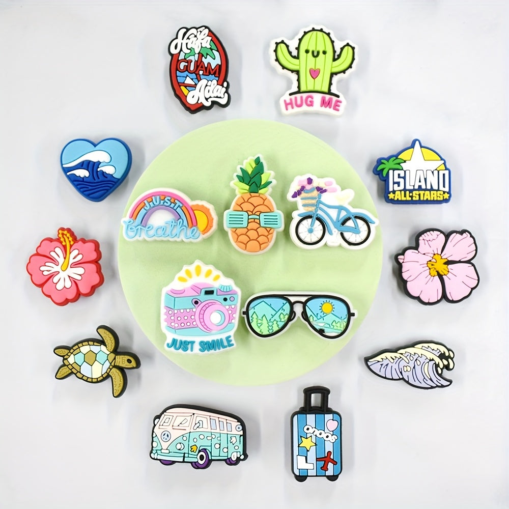 Unisex Plastic Shoe Charms 30pcs Fruit Watermelon Pineapple Sea Life