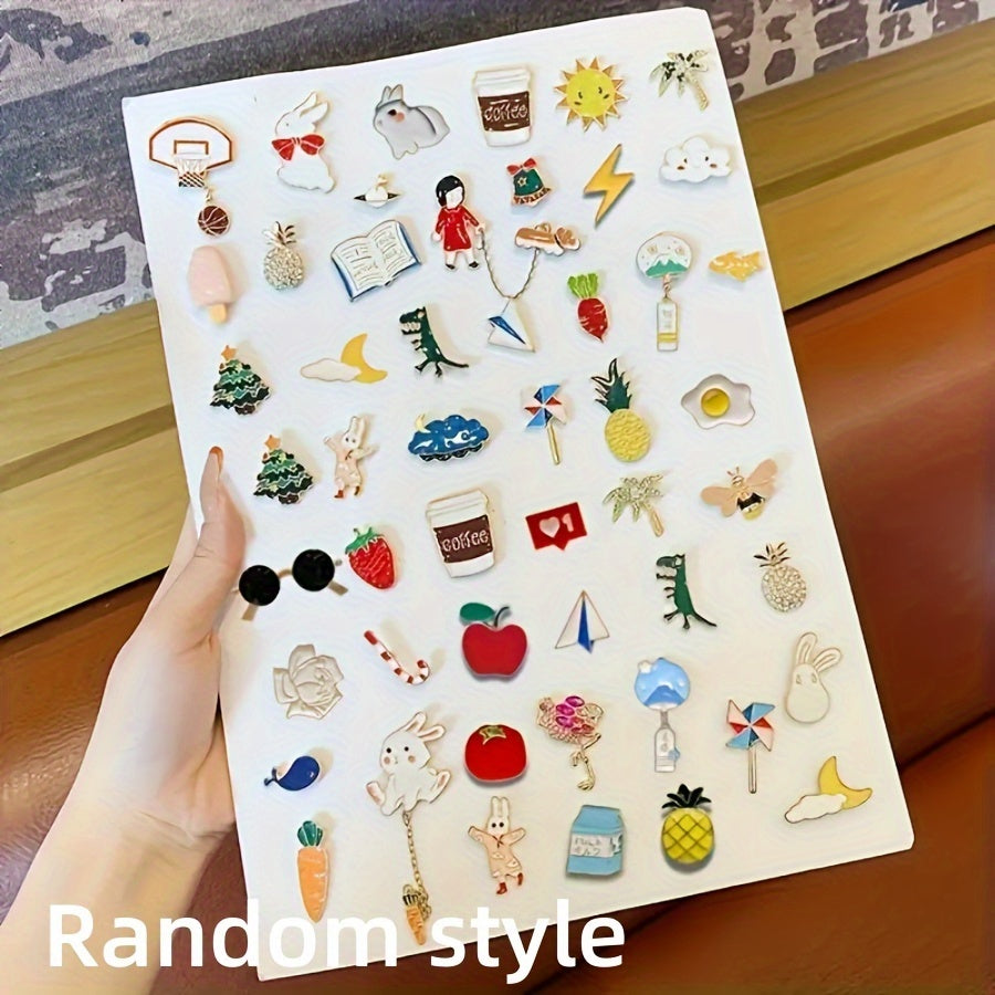 Набор из 30 очаровательных и уникальных металлических значков - отлично подходит для украшения рюкзаков, шляп и одежды | Идеальный подарок для девочек, возвращающихся в школу, набор значков для рюкзака