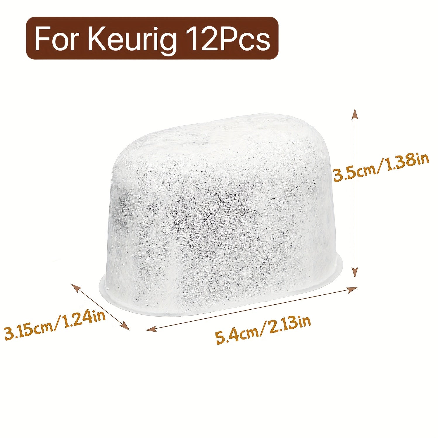 12 dona Qahva filtrlari Faollashtirilgan uglerod ko'mirli suv filtri mikrofiber