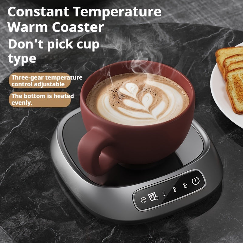Electric Coffee Cup Warmer with Touch Control, USB Powered, Auto Shut-Off