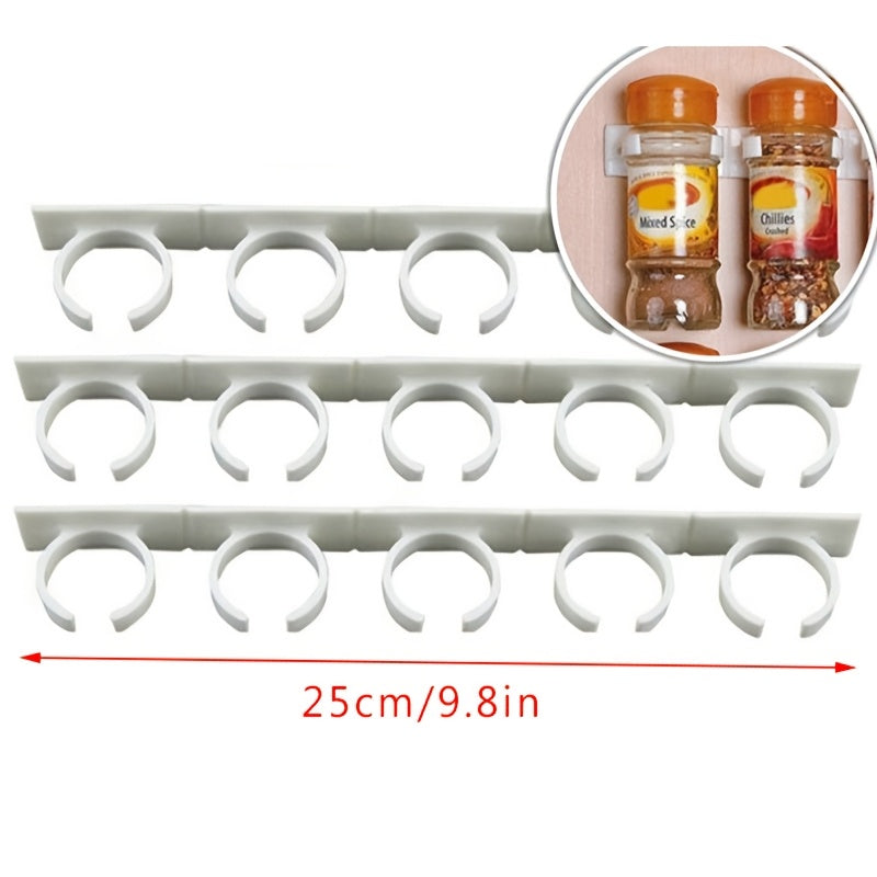 Wall-Mounted Spice Bottle Storage Rack Self-Adhesive Kitchen Organizer