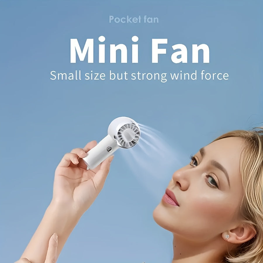 Mini Handheld Fan Rechargeable Portable with Quick Cooling 3 Speed Settings