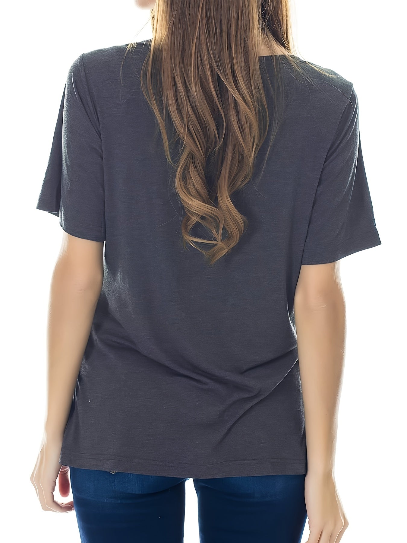 Women's Maternity Short Sleeve T-Shirts Set for Breastfeeding Summer Polyester Solid