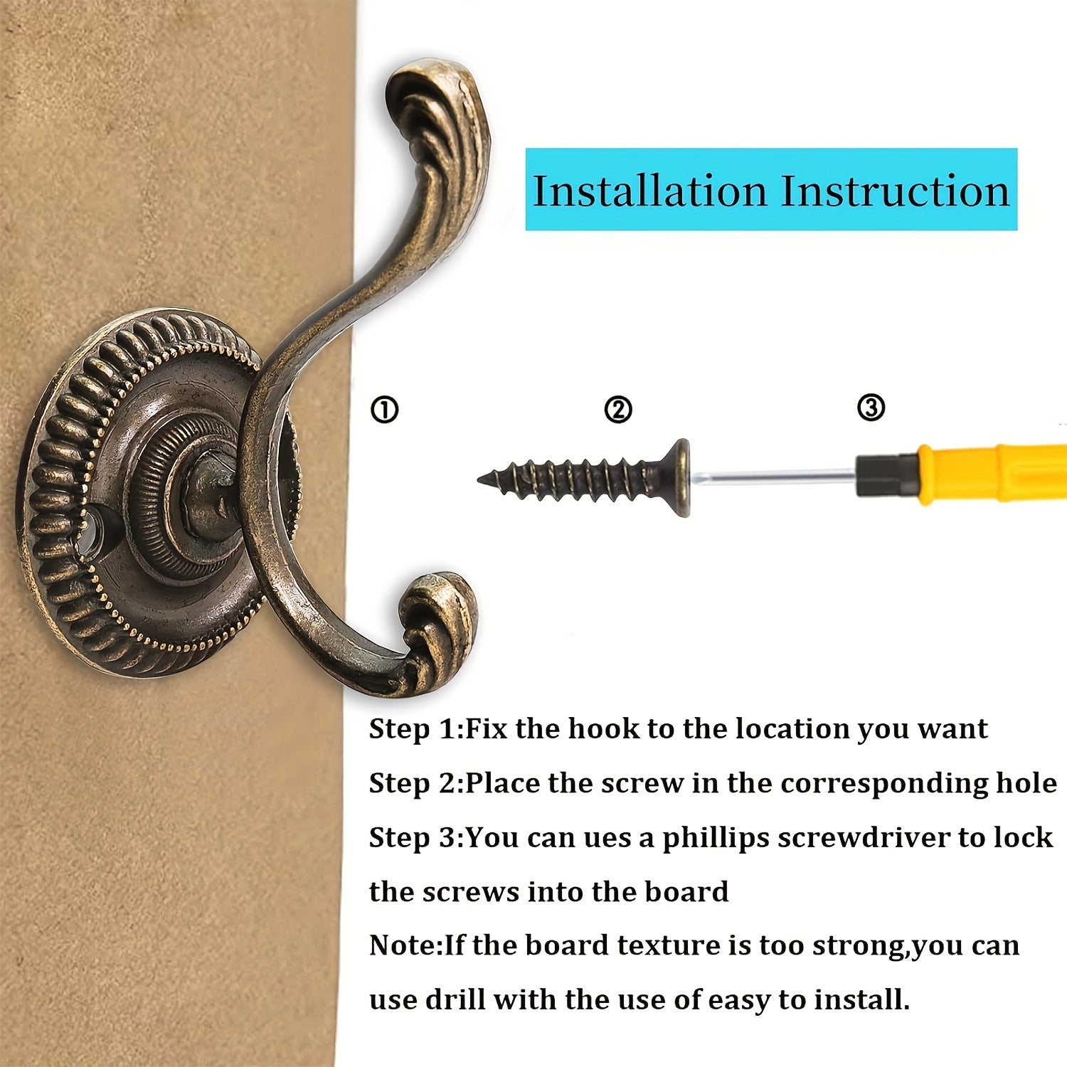 12 ta Antik Bronza Palto Qulflari, Dumaloq Asos bilan, Sink Qotishma Kiyim Tashuvchilar, Oshxona yoki Hammom uchun. Vintage Bezakli Qulflar, Oson O'rnatish, Birga Berilgan Tornavida bilan - Elektr energiyasiga ehtiyoj yo'q, Ko'p maqsadli foydalanish.