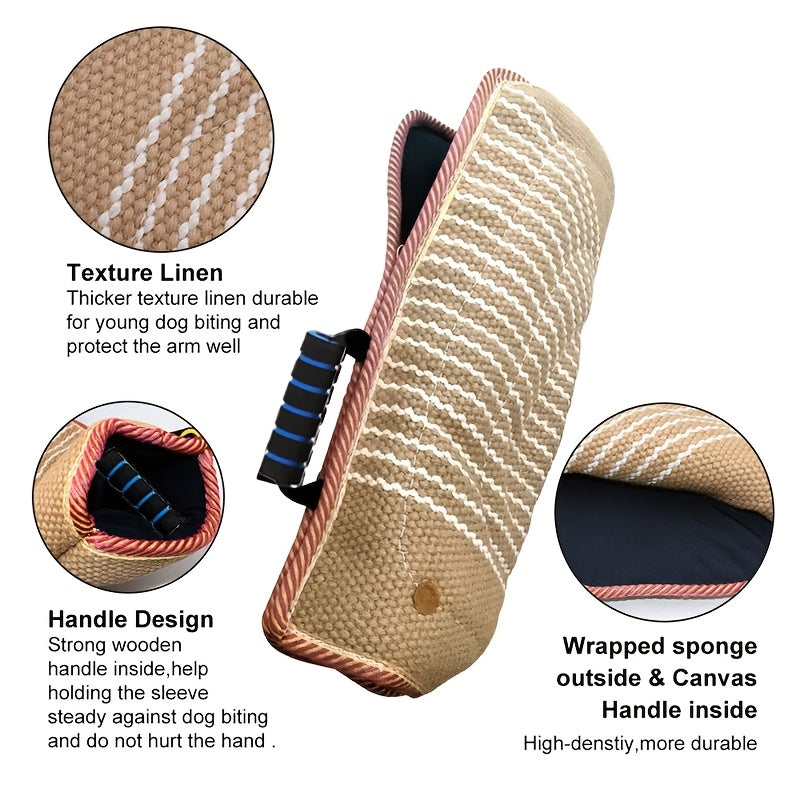 Прочная джутовая рукавица для дрессировки собак крупных пород, уличная защита от укусов, защитный рукав