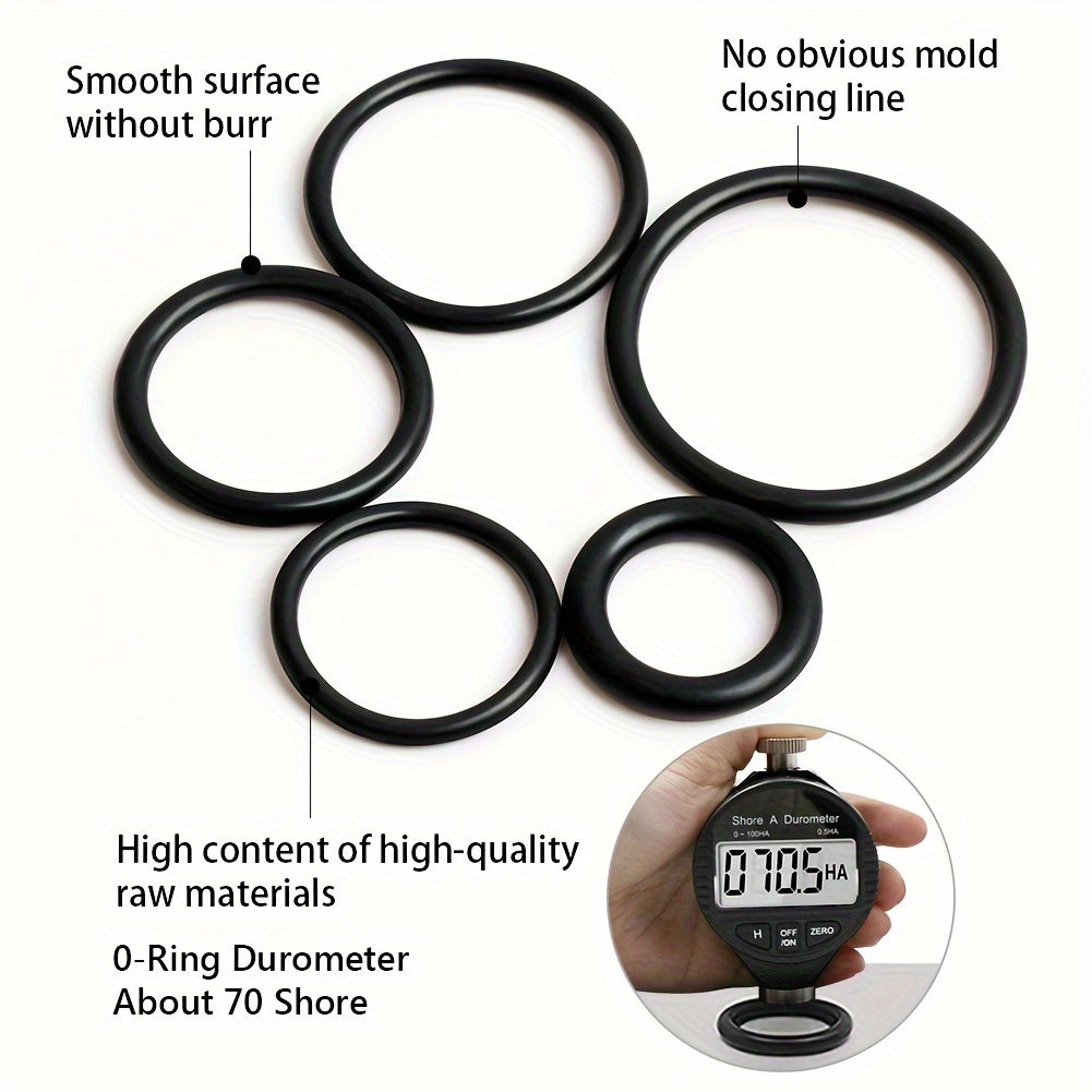 990Pcs Nitrile Rubber O-Ring Kit 70A Durometer Round Cross Section 20 Sizes