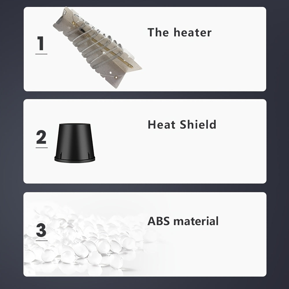 1000W Hair Dryer with No-Fold Handle, European Plug, 1.5-3m Cord, Plastic