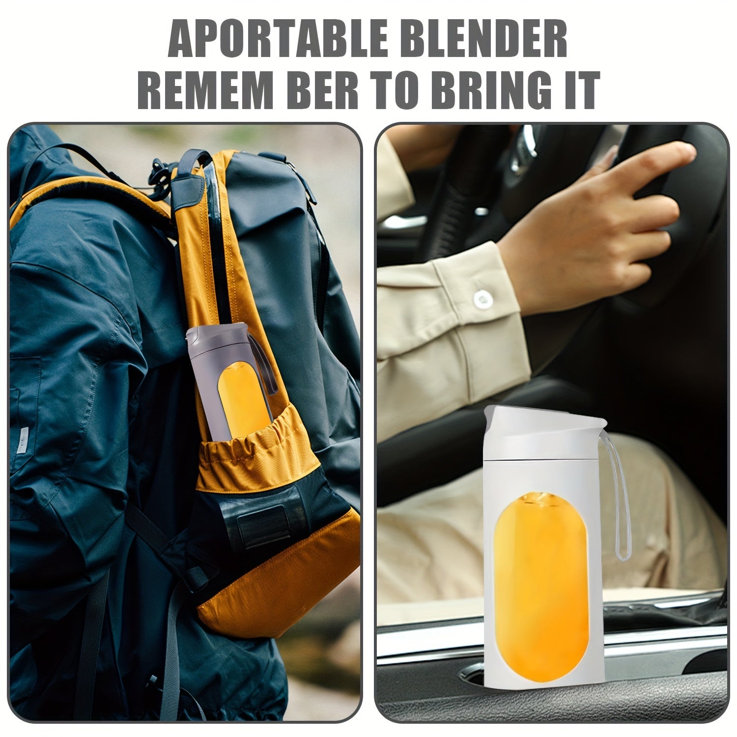 Portable Battery-Powered Blender Juicer for Smoothies and Ice