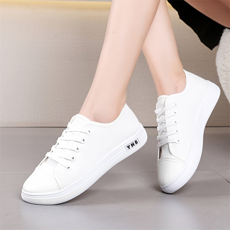 Women’s Breathable Casual Sneakers Summer Black White Skate Shoes Rubber Sole