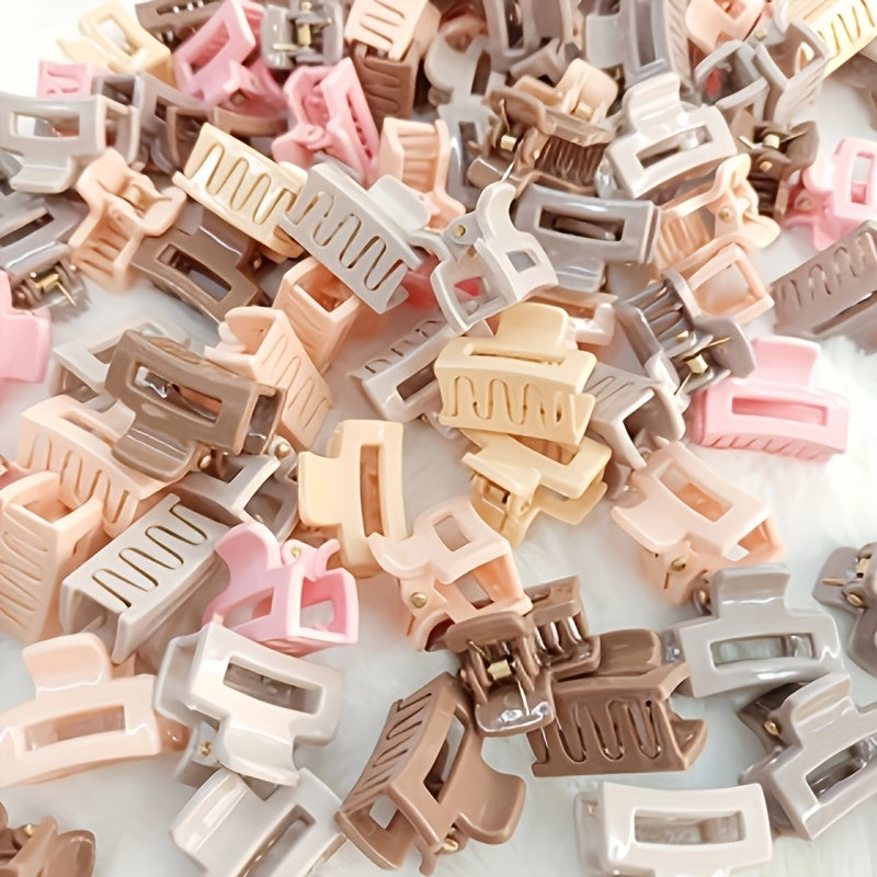 Pink Small Hair Clips Set 10/20 Pcs Oval Cartoon Style for Fine and Thick Hair