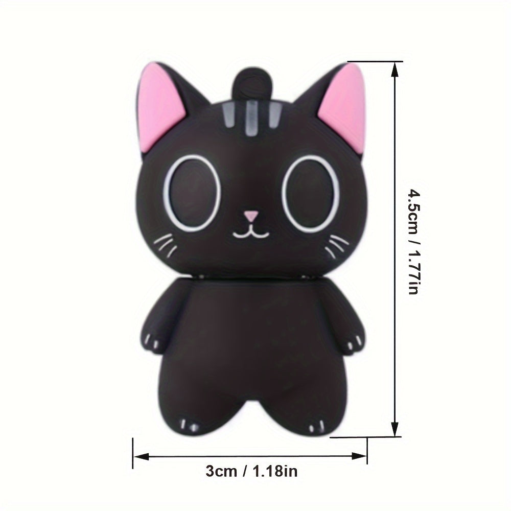 Cute Cat USB Flash Drive 128GB Silicone Portable Data Storage Device