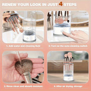 USB-Powered Makeup Brush Cleaner and Dryer for 6 Brushes Odorless and Fast