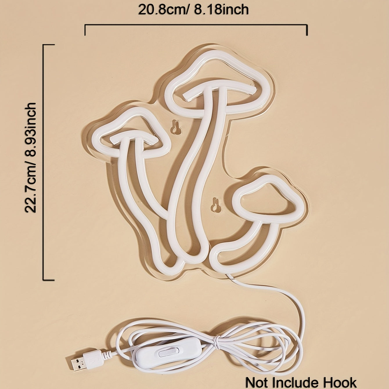 LED Neon Sign Mushroom Light for Game Room Bedroom Decor