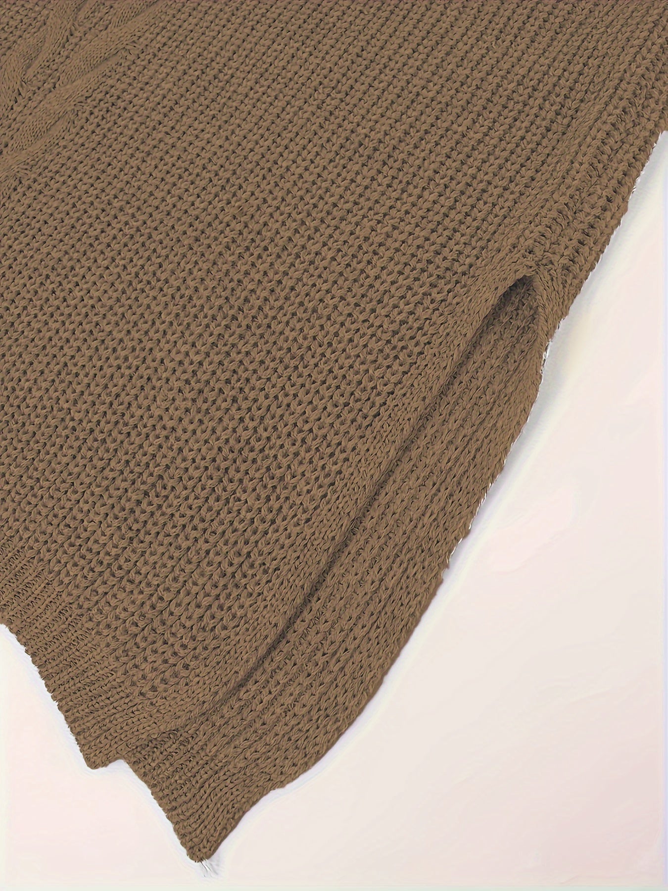 Женский свитер с V-образным вырезом и длинными рукавами для полных, из акрила, однотонный, вязаный, пуловер для весны и осени