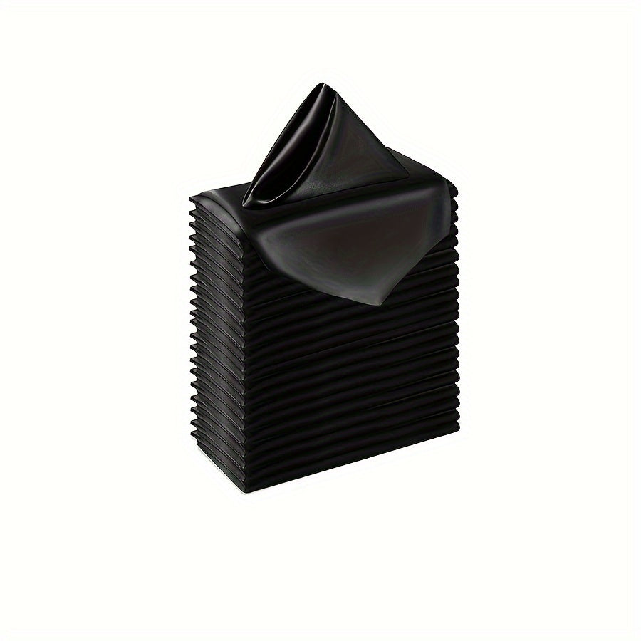 12/24 Polyester Satin Napkins 43.18x43.18 cm Square for Restaurants Weddings Banquets