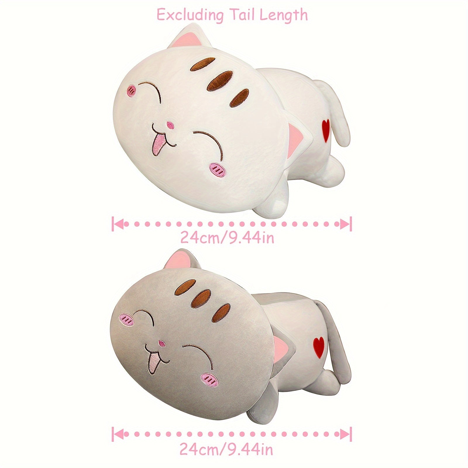 24.99cm Soft Plush Cat Toy Pillow for Kids and Gifts