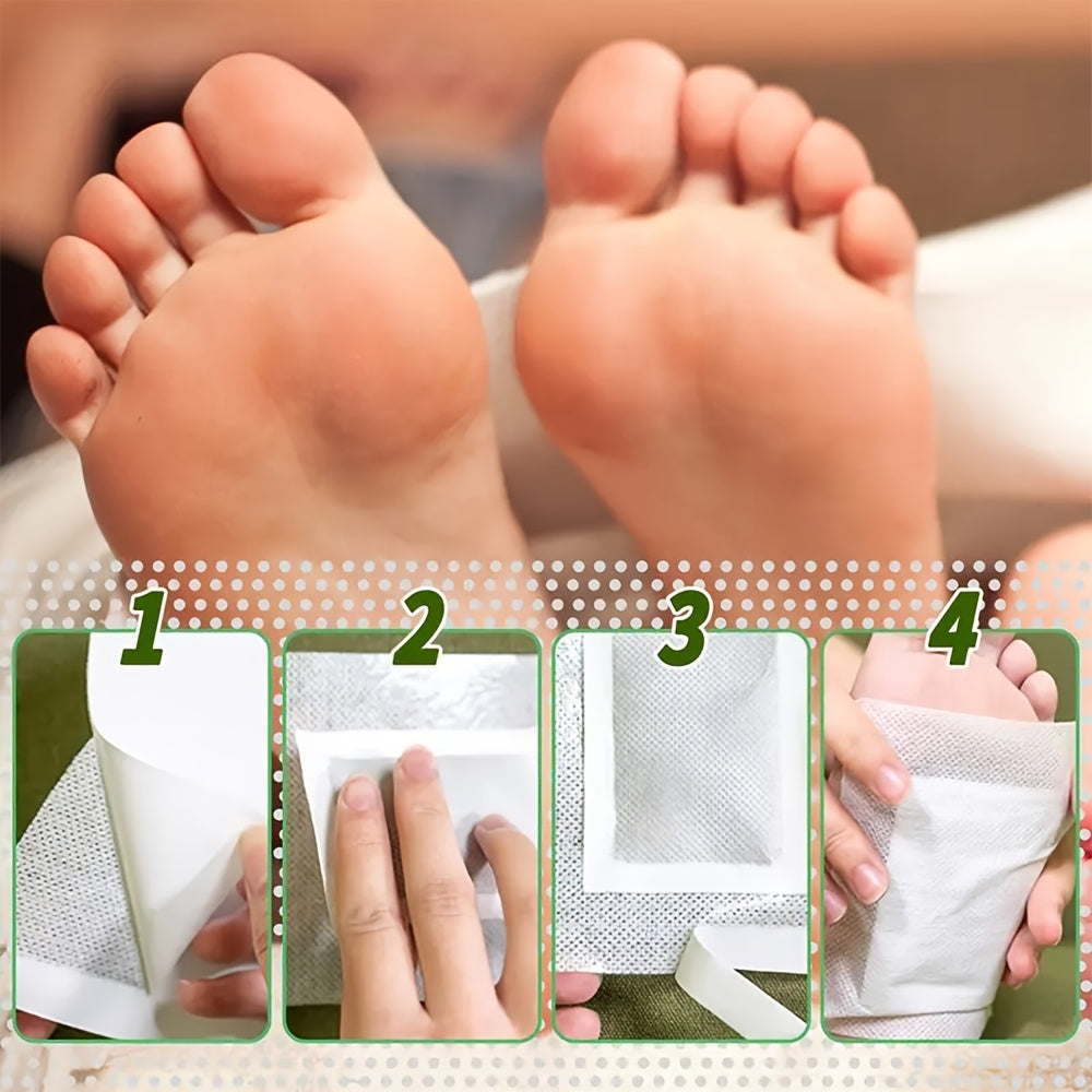 Deep Cleaning Foot Patches 10/20/40pcs Bamboo Mugwort Ginger Powder Breathable Adhesive
