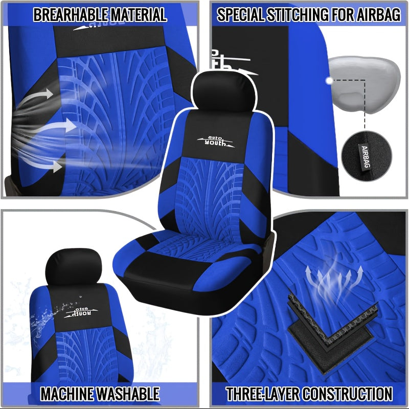 Breathable Stain-Resistant Polyester Car Seat Cover for 5-Seater Sedans and SUVs
