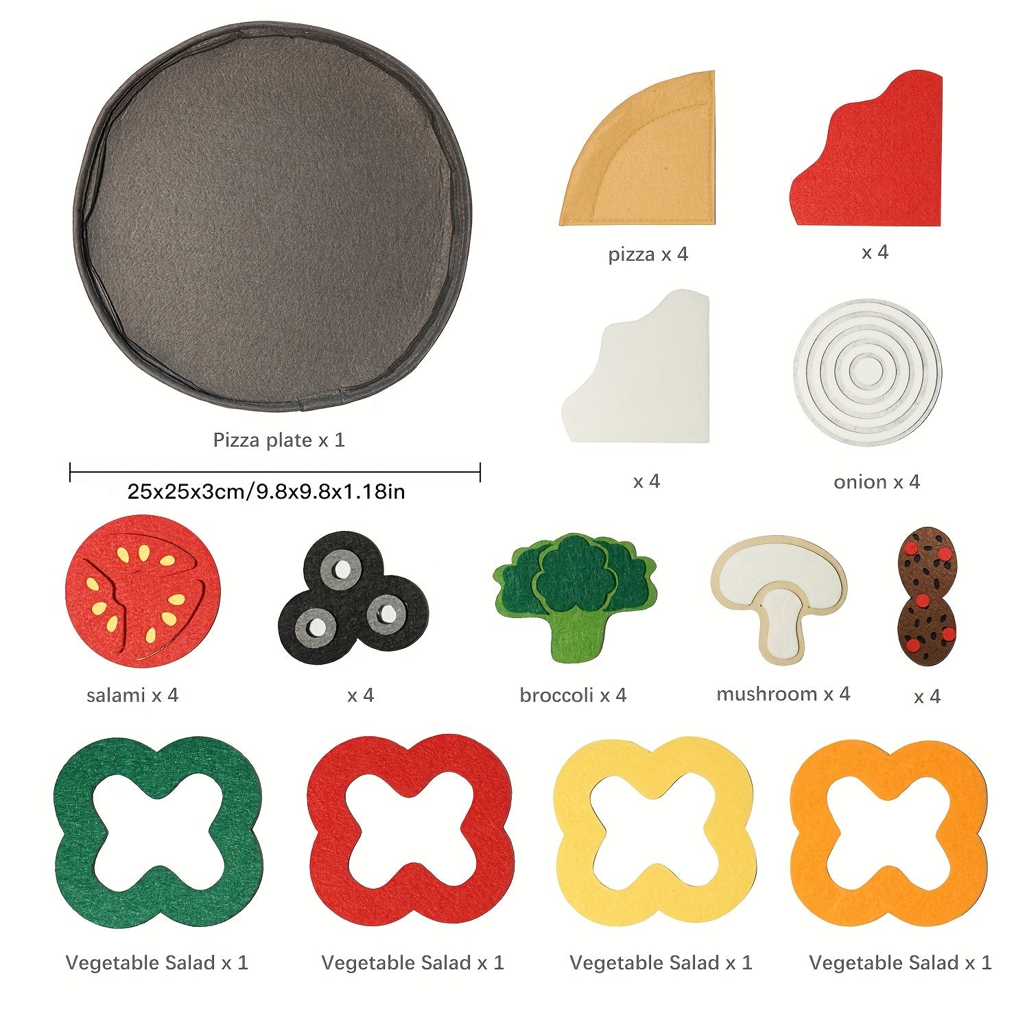 41-dona Velur Pitsa O'yinchoq To'plami Bolalar Oshxona Rol O'ynash uchun, Interaktiv Qayta O'ynash O'yinlari uchun Simulyatsiya Oziq-ovqat O'yinchoqlari, O'g'il va Qizlar uchun Tug'ilgan Kun yoki Rojdestvo Sovg'alari sifatida mukammal.