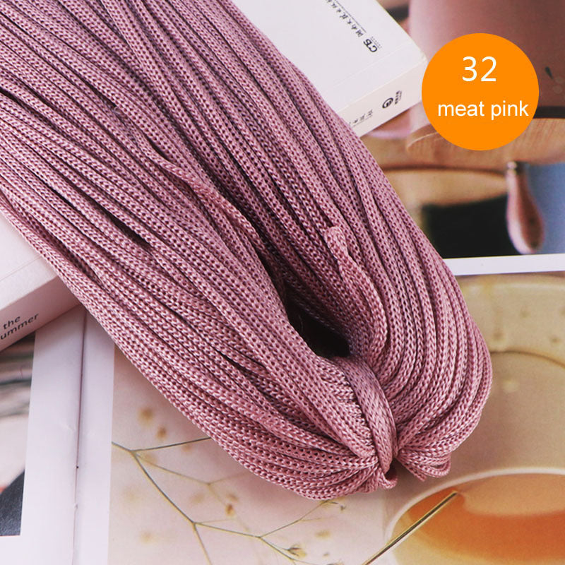 Crocheting Nylon Cord 3mm Hollow Yarn Thread for DIY Bracelets Hats Bags Shoes 200g