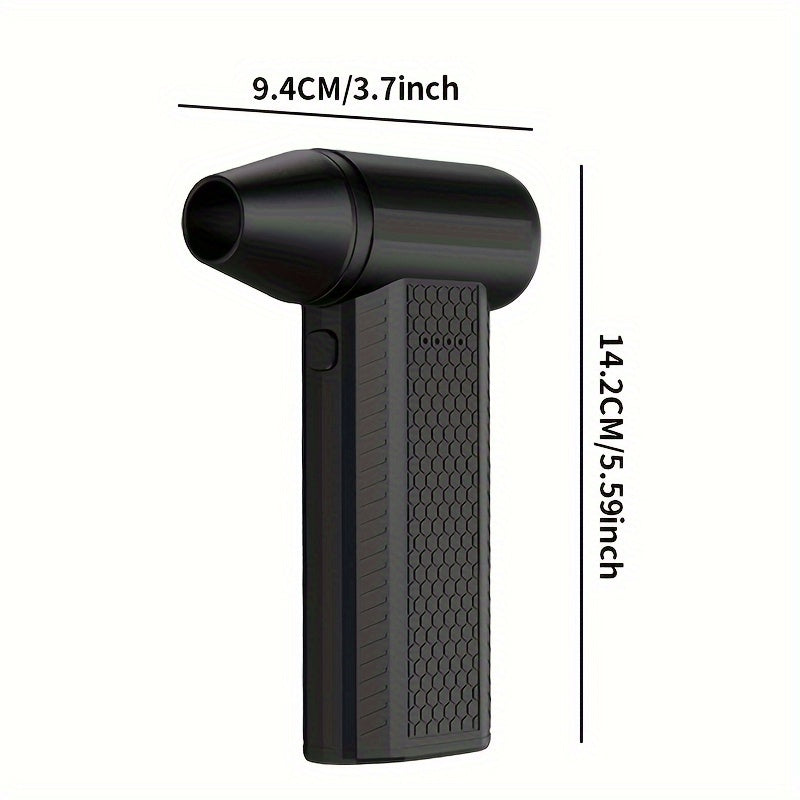 Portativ Mini Turbo Jet Simsiz Qo'l Dust Blower 8000mAh Li-ion Qayta Zaryadlanadigan Batareya, USB Zaryadlash, Avtomobillar, Klaviaturalar, Avtomobil O'rindiqlari va Grillar uchun Ko'p Maqsadli Havo Tozalagich