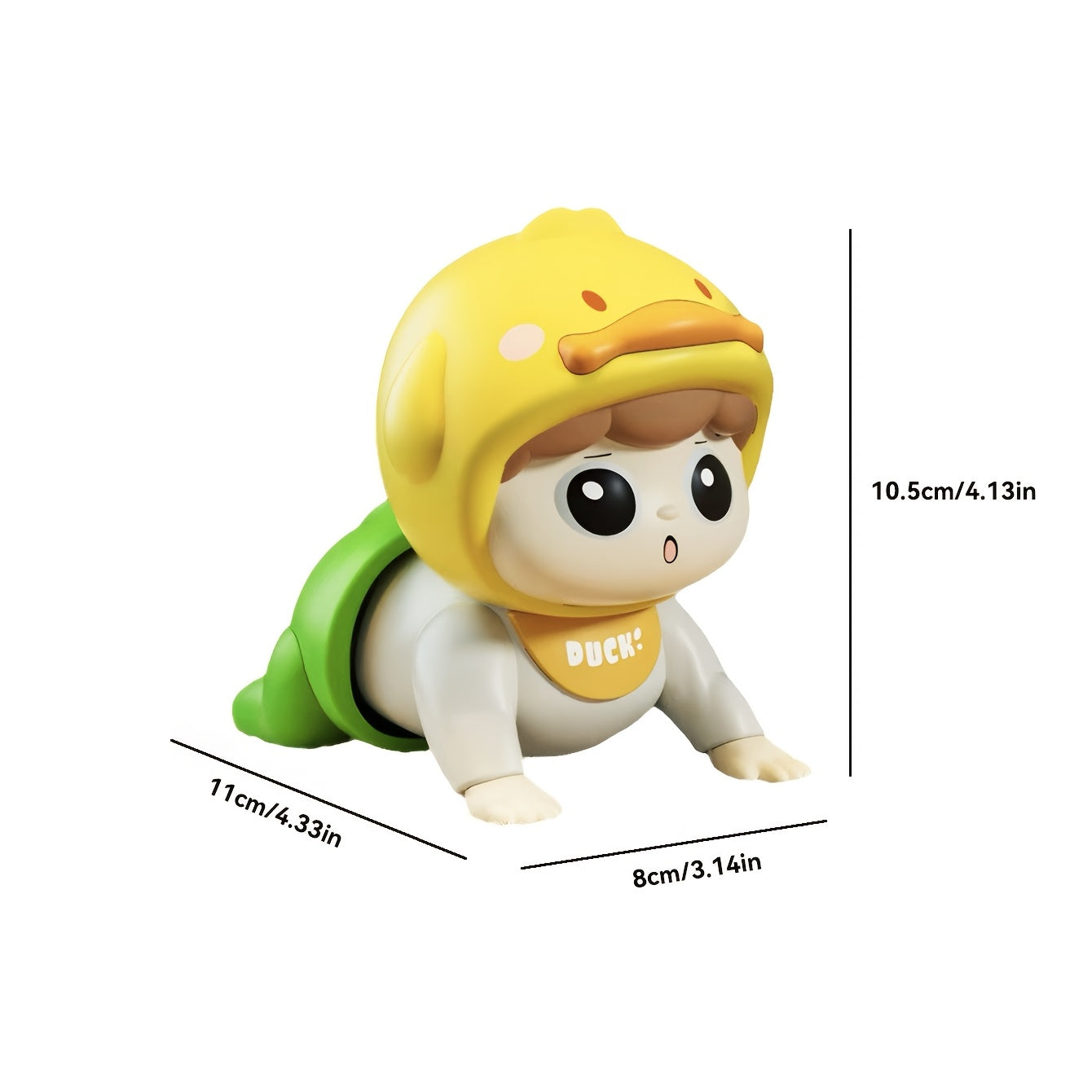 Interactive Crawling Toy for Toddlers with Music Speech Learning in White Pink Yellow