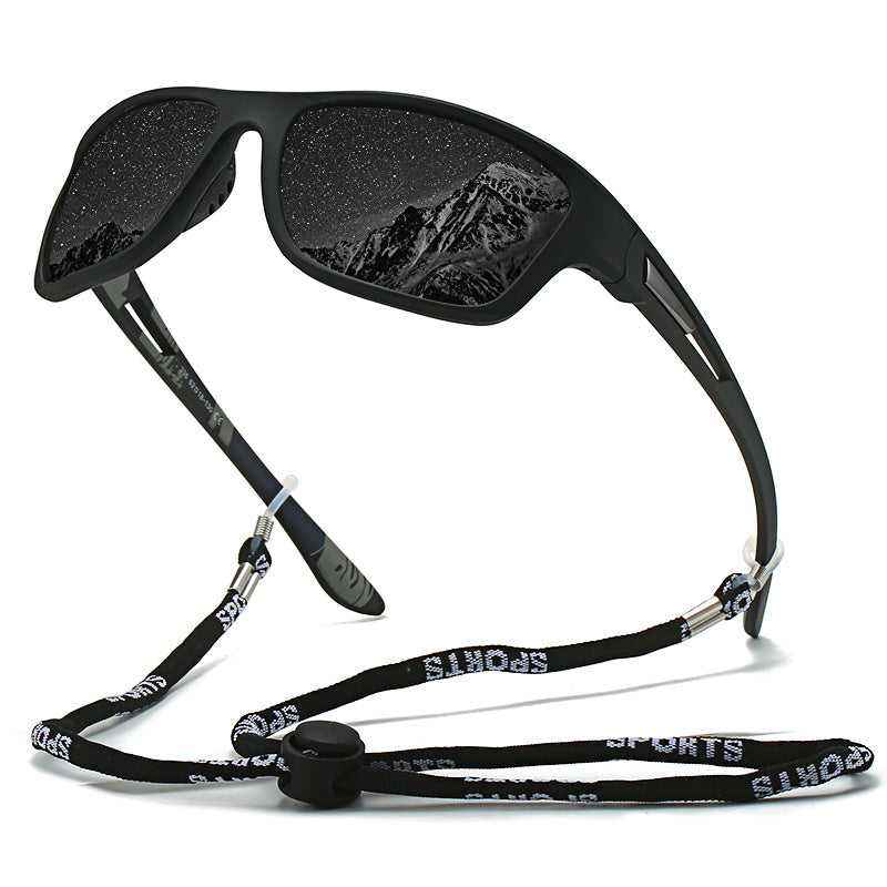 Retro Polarized Sunglasses with Strap for Men and Women for Outdoor Activities Sports Travel Driving Fishing Cycling