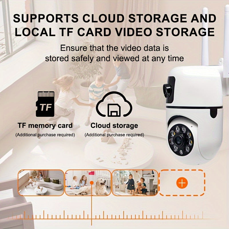 беспроводная 355° HD камера для домашней безопасности с 720p видео, Wi-Fi, удалённое наблюдение