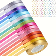 15 Craft Ribbon Rolls 10m Plastic Gift Wrap Bows Decorations for Holidays