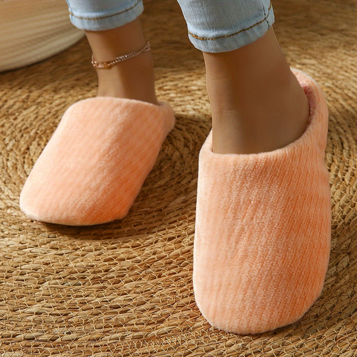 Women’s Plush Satin Loafers Indoor House Shoes Lightweight Comfortable