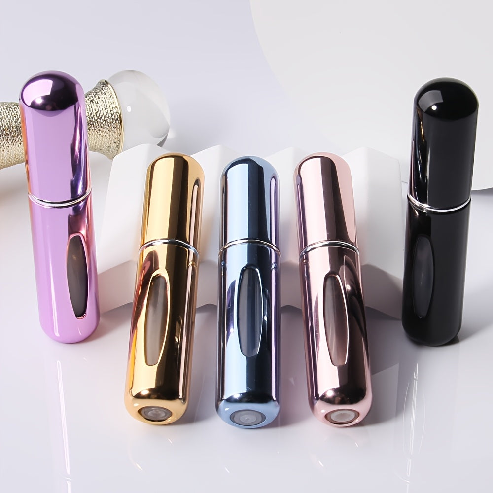 Set of 5 Travel Refillable Perfume Atomizers 5ml Portable Spray Bottles for Cosmetics