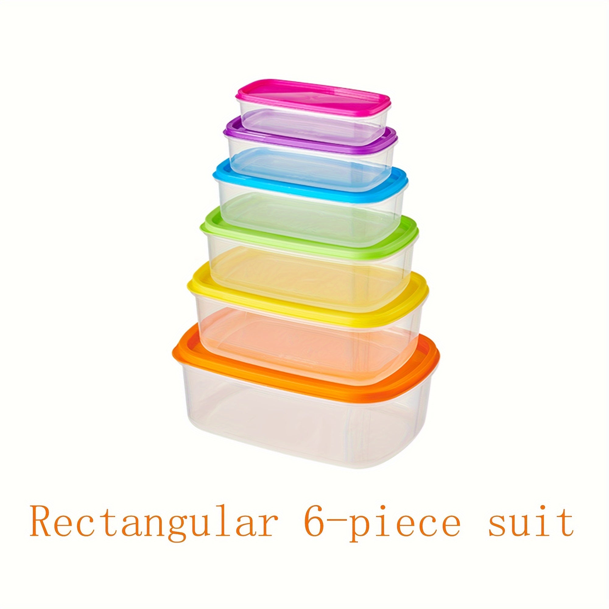 Set de recipientes para almacenamiento de alimentos frescos, tapas reutilizables, refrigerador y embalaje para almuerzo