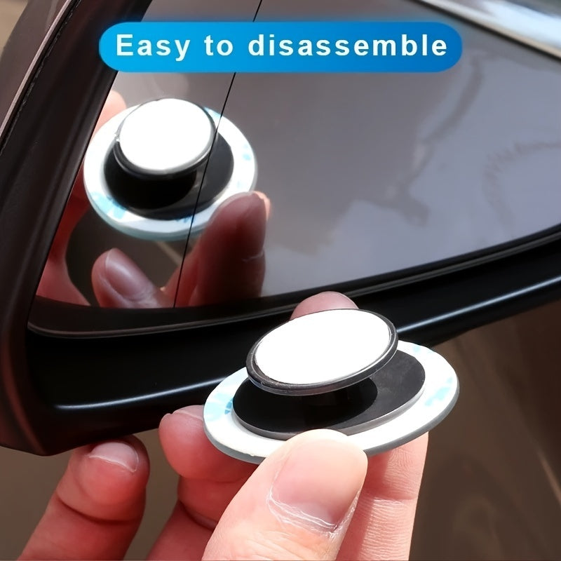 2pcs Wide Angle Round Car Rearview Mirrors Adjustable Blind Spot Accessories