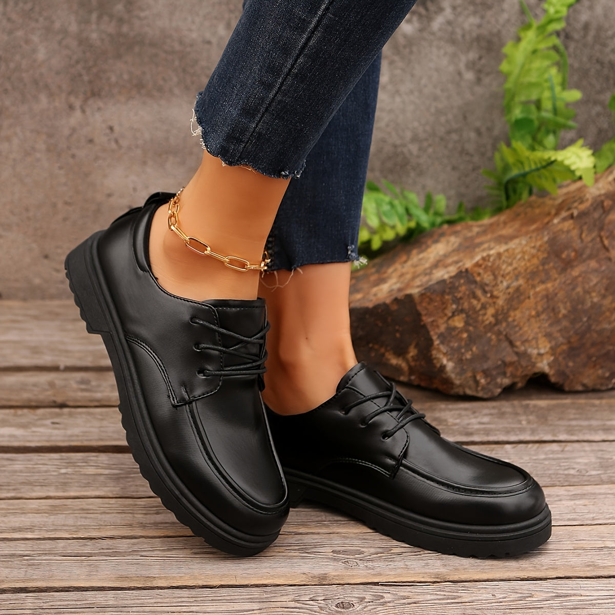 Men's Matte Leather Lace-Up Dress Shoes Casual Formal Non-Slip Penny Loafers