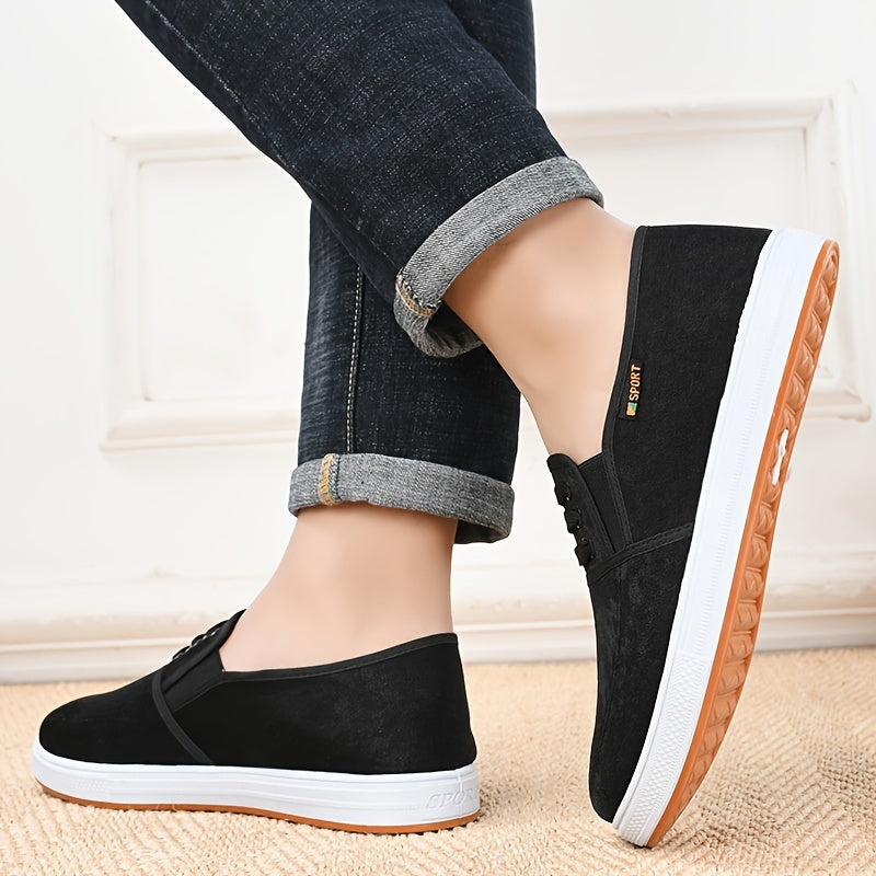 Мужские кожаные мокасины-слипоны для повседневной носки, тренировок, походов с резиновой подошвой