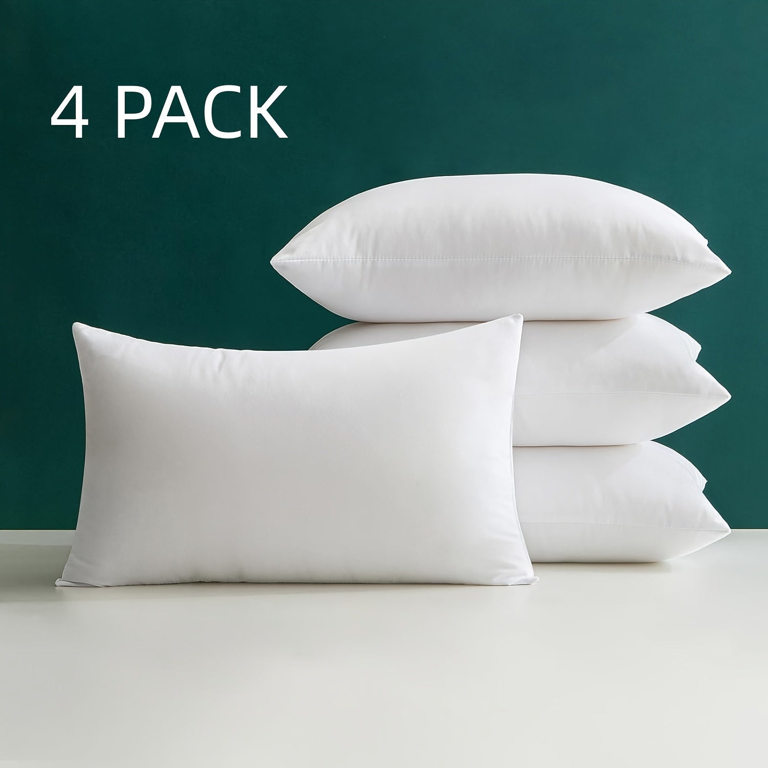 4-Pack Polyester Pillow Inserts for Sofa and Bedroom Decor with Space Theme