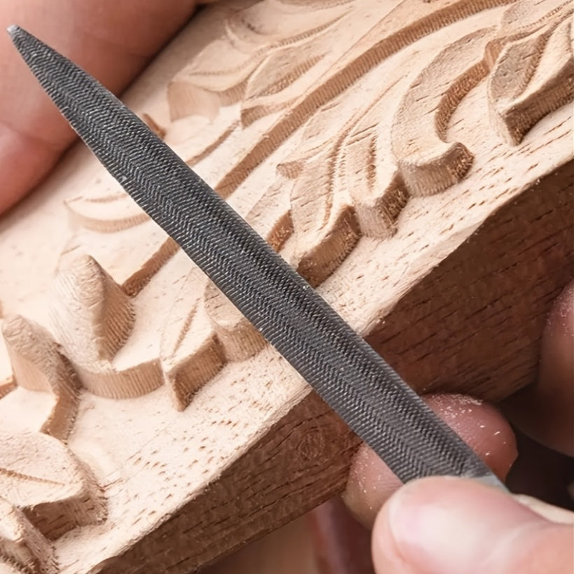 Set of 5 or 10 Metal Needle Files Alloy Steel Hand Tool with Plastic Handles