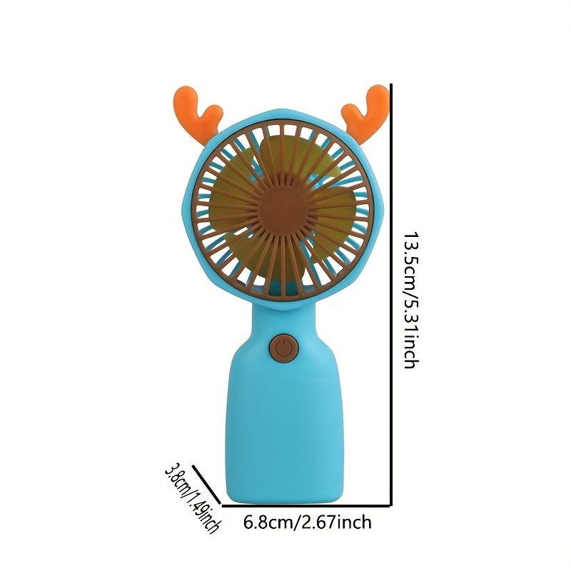 Portable USB Rechargeable Fan with Multiple Colors and Powerful Airflow