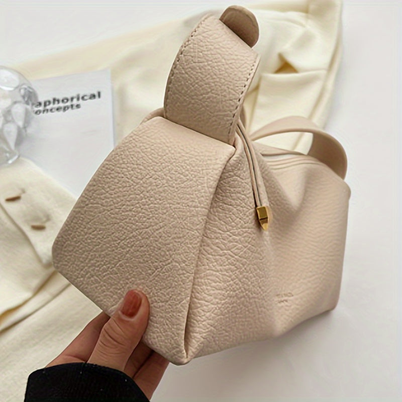 Bolso bandolera de cuero PU para mujer con cierre de cremallera en negro, blanco y café