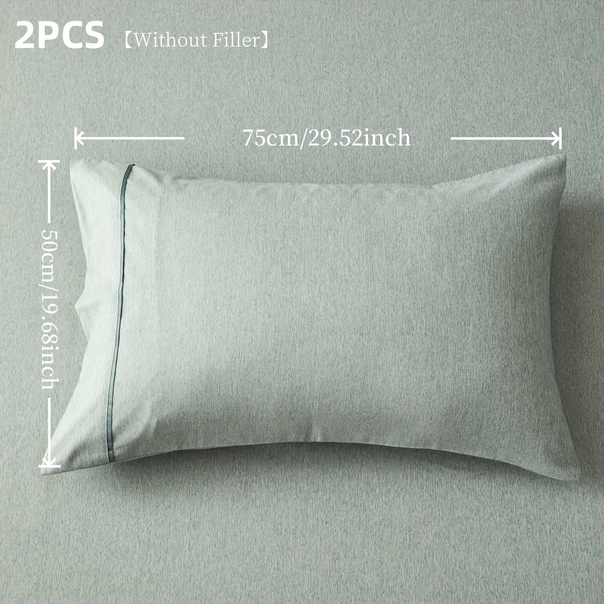 Two Pieces Polyester Flocked Rope Pillowcases Breathable Soft Hotel Quality