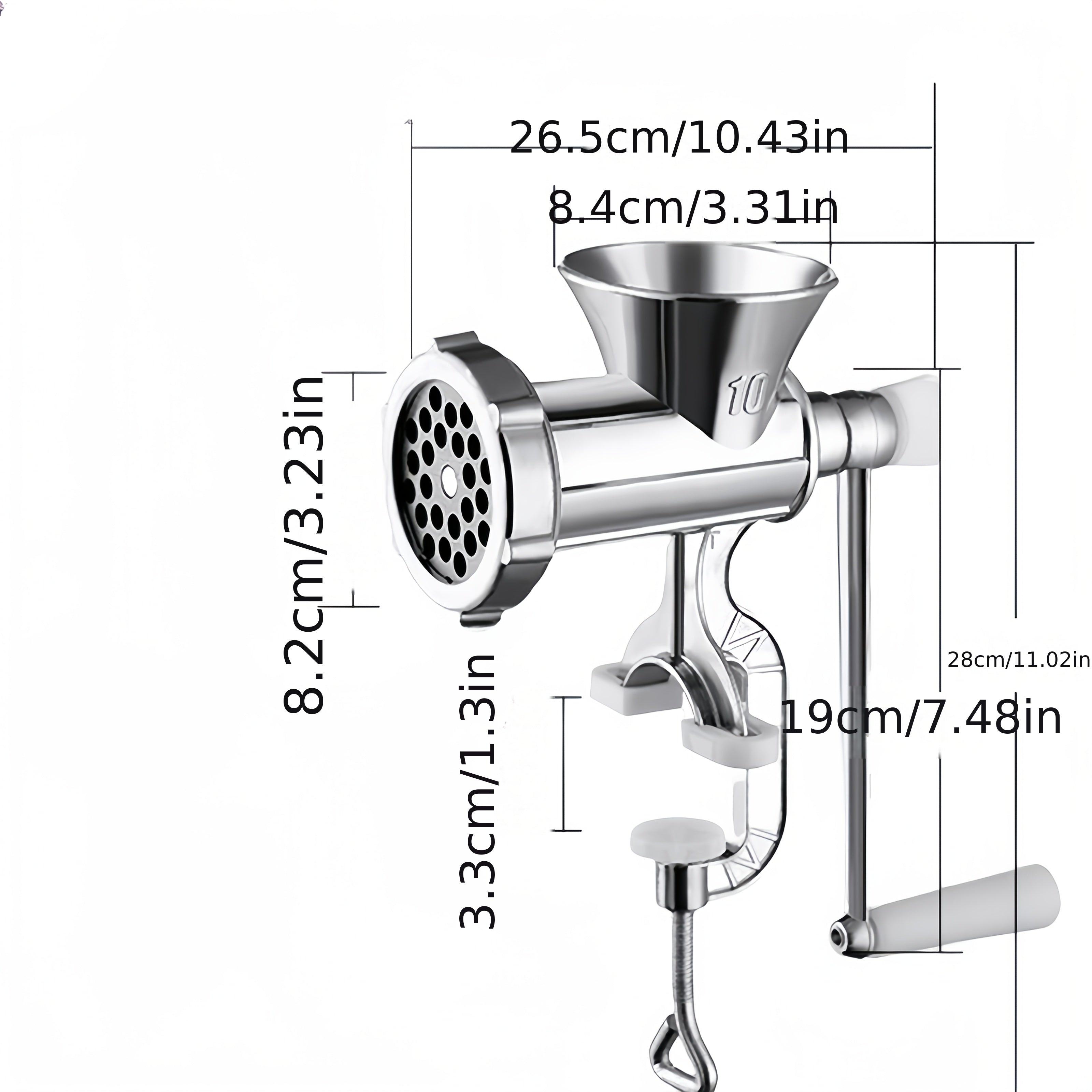 Ручная мясорубка S-образной формы с зажимом для стола, кухонный инструмент из алюминиевого сплава для измельчения овощей