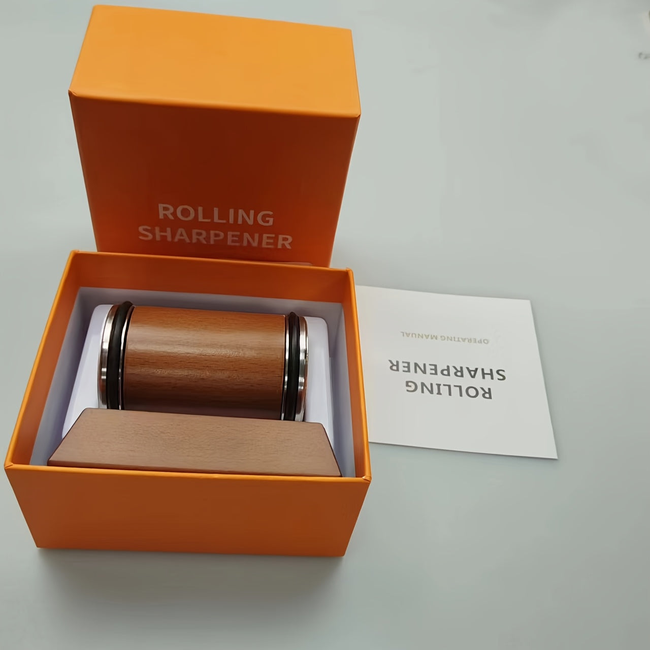 Knife Sharpener with Adjustable Angle Tungsten Steel and Aluminum Alloy Cylinder