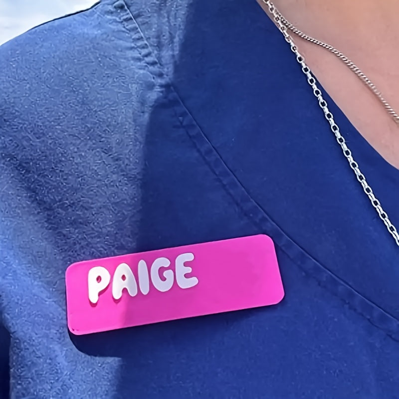 Именная бейдж с магнитной задней частью для медсестер, учителей, акушерок