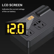 200W автомобильный инвертор питания 12V/24V в 220V с USB PD быстрой зарядкой, компактный